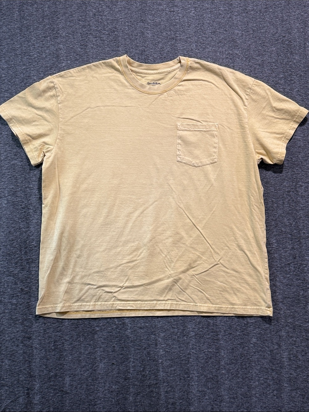 Goodfellow & Co‎ Short-Sleeve Pocket Tee Light Yellow Size XXL